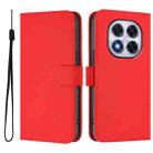 For Redmi Note 14 Pro 5G / 14 Pro+ 5G Skin Feel Solid Color Leather Phone Case with Lanyard(Red) - 2