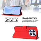 For Redmi Note 14 Pro 5G / 14 Pro+ 5G Skin Feel Solid Color Leather Phone Case with Lanyard(Red) - 3