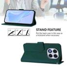 For Redmi Note 14 Pro 5G / 14 Pro+ 5G Skin Feel Solid Color Leather Phone Case with Lanyard(Dark Green) - 3