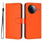 For Redmi K80 / K80 Pro Skin Feel Solid Color Leather Phone Case with Lanyard(Orange) - 2