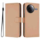 For Redmi K80 / K80 Pro Skin Feel Solid Color Leather Phone Case with Lanyard(Nude) - 2