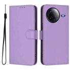 For Redmi K80 / K80 Pro Skin Feel Solid Color Leather Phone Case with Lanyard(Lavender Purple) - 2