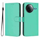 For Redmi K80 / K80 Pro Skin Feel Solid Color Leather Phone Case with Lanyard(Green) - 2