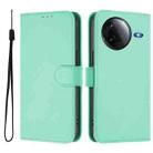 For Redmi K80 / K80 Pro Skin Feel Solid Color Leather Phone Case with Lanyard(Mint Green) - 2