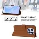 For Redmi Note 14 Pro 5G Global Skin Feel Solid Color Leather Phone Case with Lanyard(Brown) - 3