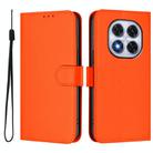 For Redmi Note 14 Pro 5G Global Skin Feel Solid Color Leather Phone Case with Lanyard(Orange) - 2