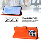 For Redmi Note 14 Pro 5G Global Skin Feel Solid Color Leather Phone Case with Lanyard(Orange) - 3
