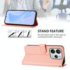 For Redmi Note 14 4G EU 164.84mm Skin Feel Solid Color Leather Phone Case with Lanyard(Pink) - 3