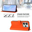 For Redmi Note 14 4G EU 164.84mm Skin Feel Solid Color Leather Phone Case with Lanyard(Orange) - 3