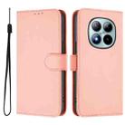 For Redmi Note 15 Pro+ 5G Global 163.3mm Skin Feel Solid Color Leather Phone Case with Lanyard(Pink) - 2