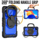 For Xiaomi Redmi Pad SE 8.7 2024 D Type Silicone Hybrid PC Tablet Case with Handle Holder(Blue PC) - 2