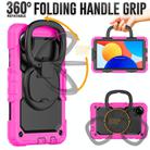For Xiaomi Redmi Pad SE 8.7 2024 D Type Silicone Hybrid PC Tablet Case with Handle Holder(Rose Red) - 2