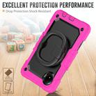 For Xiaomi Redmi Pad SE 8.7 2024 D Type Silicone Hybrid PC Tablet Case with Handle Holder(Rose Red) - 3