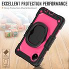 For Xiaomi Redmi Pad SE 8.7 2024 D Type Silicone Hybrid PC Tablet Case with Handle Holder(Rose Red PC) - 3