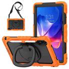 For Xiaomi Redmi Pad 2 D Type Silicone Hybrid PC Tablet Case with Handle Holder(Orange) - 1