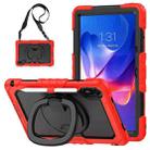 For Xiaomi Redmi Pad 2 D Type Silicone Hybrid PC Tablet Case with Handle Holder(Red) - 1