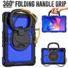 For Xiaomi Redmi Pad 2 D Type Silicone Hybrid PC Tablet Case with Handle Holder(Blue PC) - 3