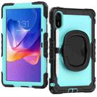 For Xiaomi Redmi Pad 2 D Type Silicone Hybrid PC Tablet Case with Handle Holder(Light Blue PC) - 2
