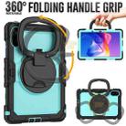 For Xiaomi Redmi Pad 2 D Type Silicone Hybrid PC Tablet Case with Handle Holder(Light Blue PC) - 3