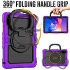 For Xiaomi Redmi Pad 2 D Type Silicone Hybrid PC Tablet Case with Handle Holder(Purple) - 3