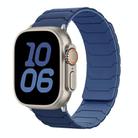 For Apple Watch 46mm / 49mm / 45mm / 44mm Magnetic Silicone Watch Band(Dark Light Navy Blue) - 1