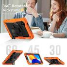 For Xiaomi Redmi Pad SE 8.7 2024 Turntable Holder Silicone Hybrid PC Tablet Case with Shoulder Strap(Orange+Black) - 3