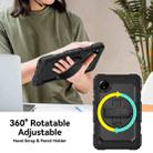 For Xiaomi Redmi Pad SE 8.7 2024 Turntable Holder Silicone Hybrid PC Tablet Case with Shoulder Strap(Black) - 2