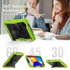 For Xiaomi Redmi Pad SE 8.7 2024 Turntable Holder Silicone Hybrid PC Tablet Case with Shoulder Strap(Yellow Green+Black) - 3