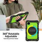 For Xiaomi Redmi Pad SE 8.7 2024 Turntable Holder Silicone Hybrid PC Tablet Case with Shoulder Strap(Black+Yellow Green) - 2