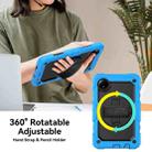 For Xiaomi Redmi Pad SE 8.7 2024 Turntable Holder Silicone Hybrid PC Tablet Case with Shoulder Strap(Light Blue+Black) - 2