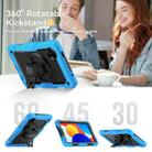 For Xiaomi Redmi Pad SE 8.7 2024 Turntable Holder Silicone Hybrid PC Tablet Case with Shoulder Strap(Light Blue+Black) - 3