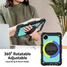 For Xiaomi Redmi Pad SE 8.7 2024 Turntable Holder Silicone Hybrid PC Tablet Case with Shoulder Strap(Black+Light Blue) - 2