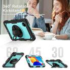 For Xiaomi Redmi Pad SE 8.7 2024 Turntable Holder Silicone Hybrid PC Tablet Case with Shoulder Strap(Black+Light Blue) - 3