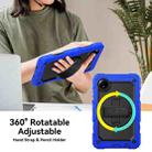 For Xiaomi Redmi Pad SE 8.7 2024 Turntable Holder Silicone Hybrid PC Tablet Case with Shoulder Strap(Dark Blue+Black) - 2