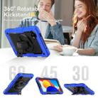 For Xiaomi Redmi Pad SE 8.7 2024 Turntable Holder Silicone Hybrid PC Tablet Case with Shoulder Strap(Dark Blue+Black) - 3