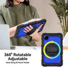 For Xiaomi Redmi Pad SE 8.7 2024 Turntable Holder Silicone Hybrid PC Tablet Case with Shoulder Strap(Black+Dark Blue) - 2