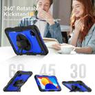 For Xiaomi Redmi Pad SE 8.7 2024 Turntable Holder Silicone Hybrid PC Tablet Case with Shoulder Strap(Black+Dark Blue) - 3