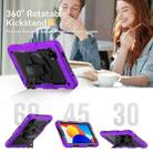 For Xiaomi Redmi Pad SE 8.7 2024 Turntable Holder Silicone Hybrid PC Tablet Case with Shoulder Strap(Purple+Black) - 3