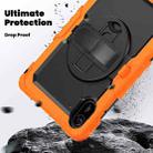 For Xiaomi Redmi Pad 2 Turntable Holder Silicone Hybrid PC Tablet Case with Shoulder Strap(Orange+Black) - 3