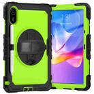 For Xiaomi Redmi Pad 2 Turntable Holder Silicone Hybrid PC Tablet Case with Shoulder Strap(Black+Yellow Green) - 2