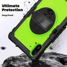 For Xiaomi Redmi Pad 2 Turntable Holder Silicone Hybrid PC Tablet Case with Shoulder Strap(Black+Yellow Green) - 3