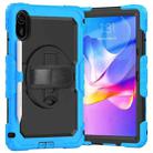 For Xiaomi Redmi Pad 2 Turntable Holder Silicone Hybrid PC Tablet Case with Shoulder Strap(Light Blue+Black) - 2