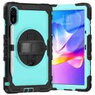 For Xiaomi Redmi Pad 2 Turntable Holder Silicone Hybrid PC Tablet Case with Shoulder Strap(Black+Light Blue) - 2