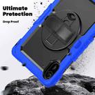 For Xiaomi Redmi Pad 2 Turntable Holder Silicone Hybrid PC Tablet Case with Shoulder Strap(Dark Blue+Black) - 3