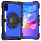 For Xiaomi Redmi Pad 2 Turntable Holder Silicone Hybrid PC Tablet Case with Shoulder Strap(Black+Dark Blue) - 2