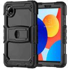 For Xiaomi Redmi Pad SE 8.7 2024 Silicone Hydric PC Tablet Case with Shoulder Strap & Holder(Black) - 2