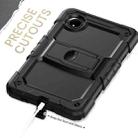 For Xiaomi Redmi Pad SE 8.7 2024 Silicone Hydric PC Tablet Case with Shoulder Strap & Holder(Black) - 3