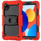 For Xiaomi Redmi Pad SE 8.7 2024 Silicone Hydric PC Tablet Case with Shoulder Strap & Holder(Red) - 2