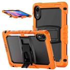 For Xiaomi Redmi Pad 2 11 2025 Silicone Hydric PC Tablet Case with Shoulder Strap & Holder(Orange) - 1