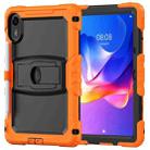 For Xiaomi Redmi Pad 2 11 2025 Silicone Hydric PC Tablet Case with Shoulder Strap & Holder(Orange) - 2